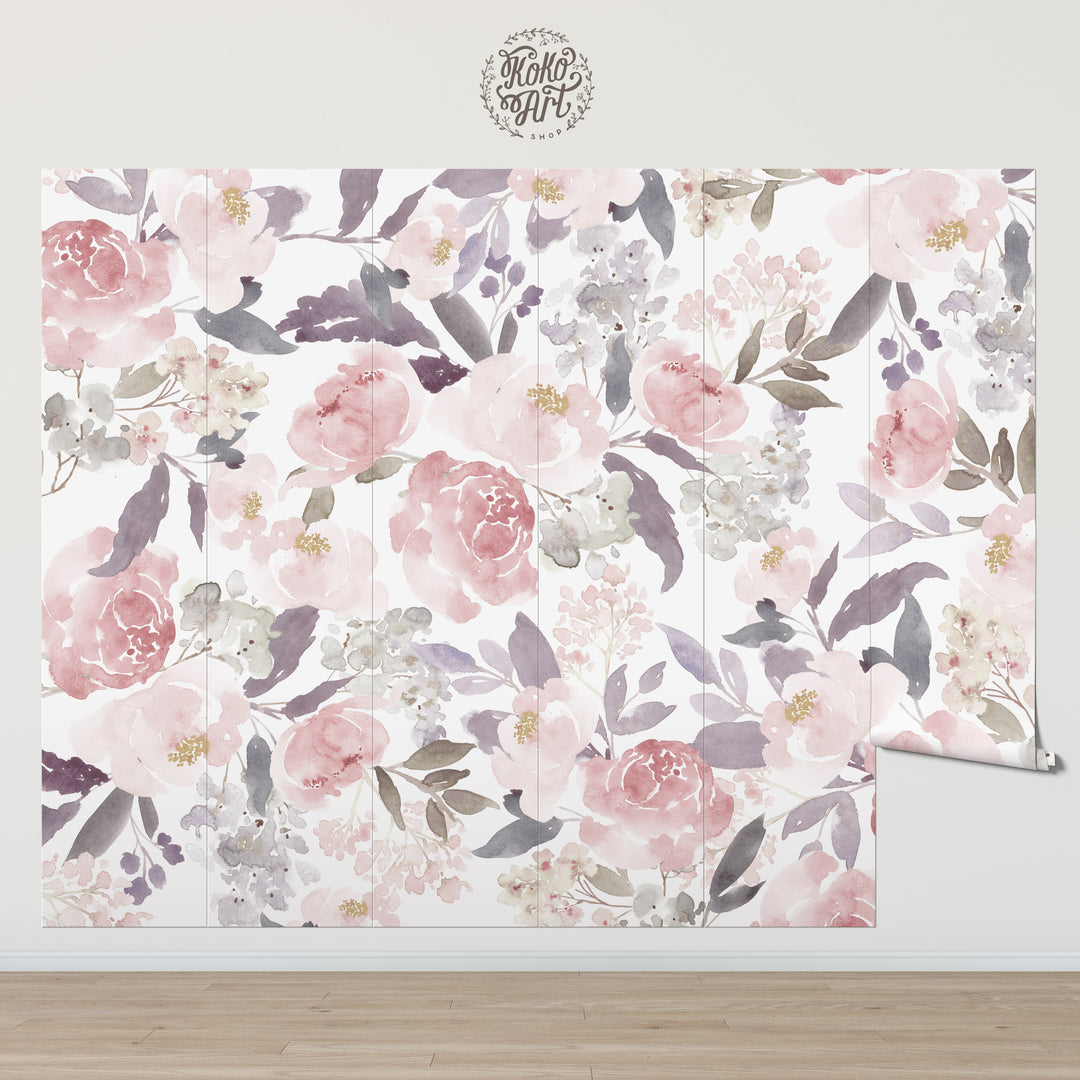Josephine with Peonies Wallpaper Mural