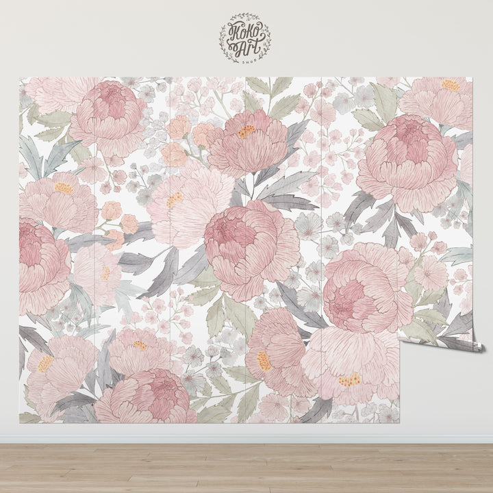 Paula with Flowers Wallpaper Mural - Studio Exclusive