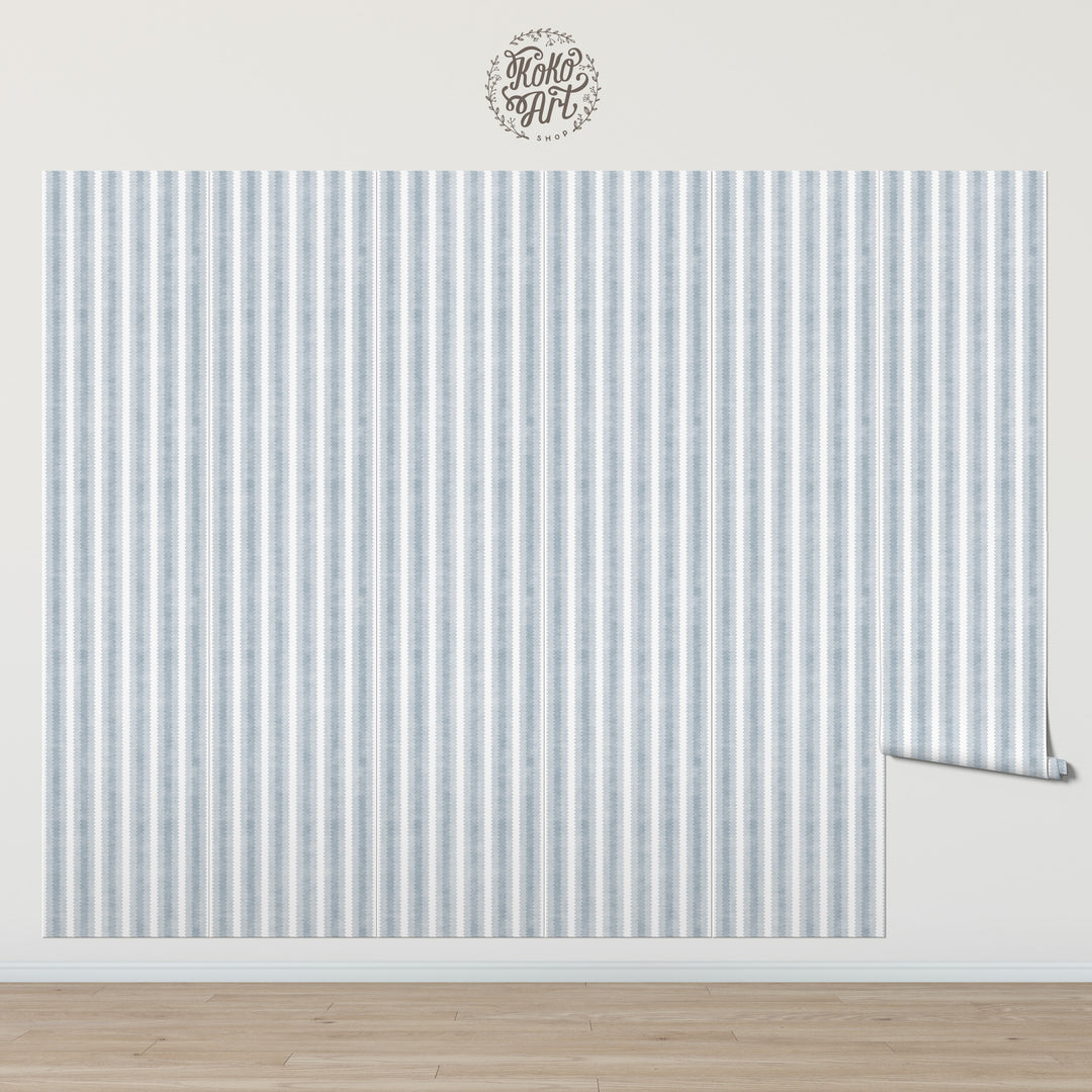 Zig Zag Column Vintage 6  Stripe Wallpaper