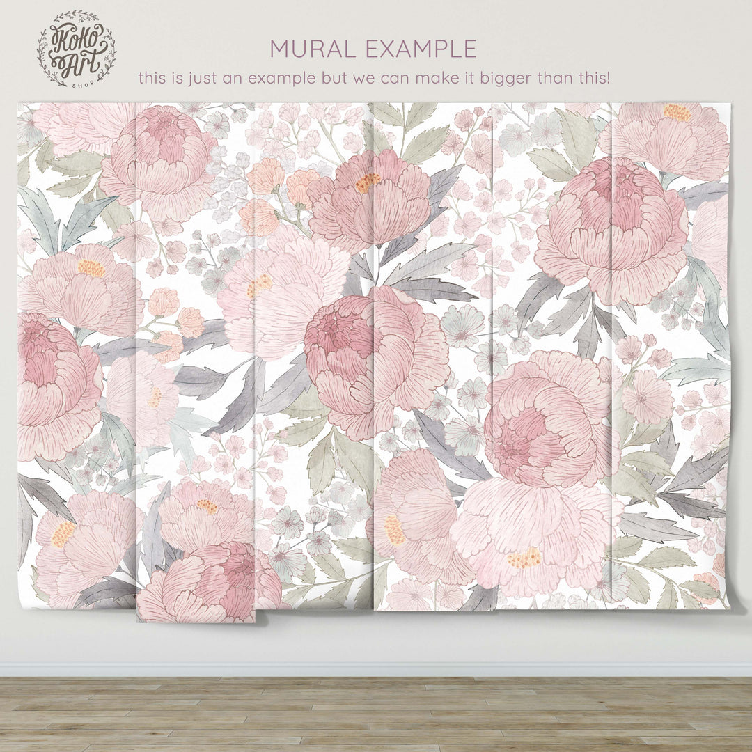 Paula with Flowers Wallpaper Mural - Studio Exclusive