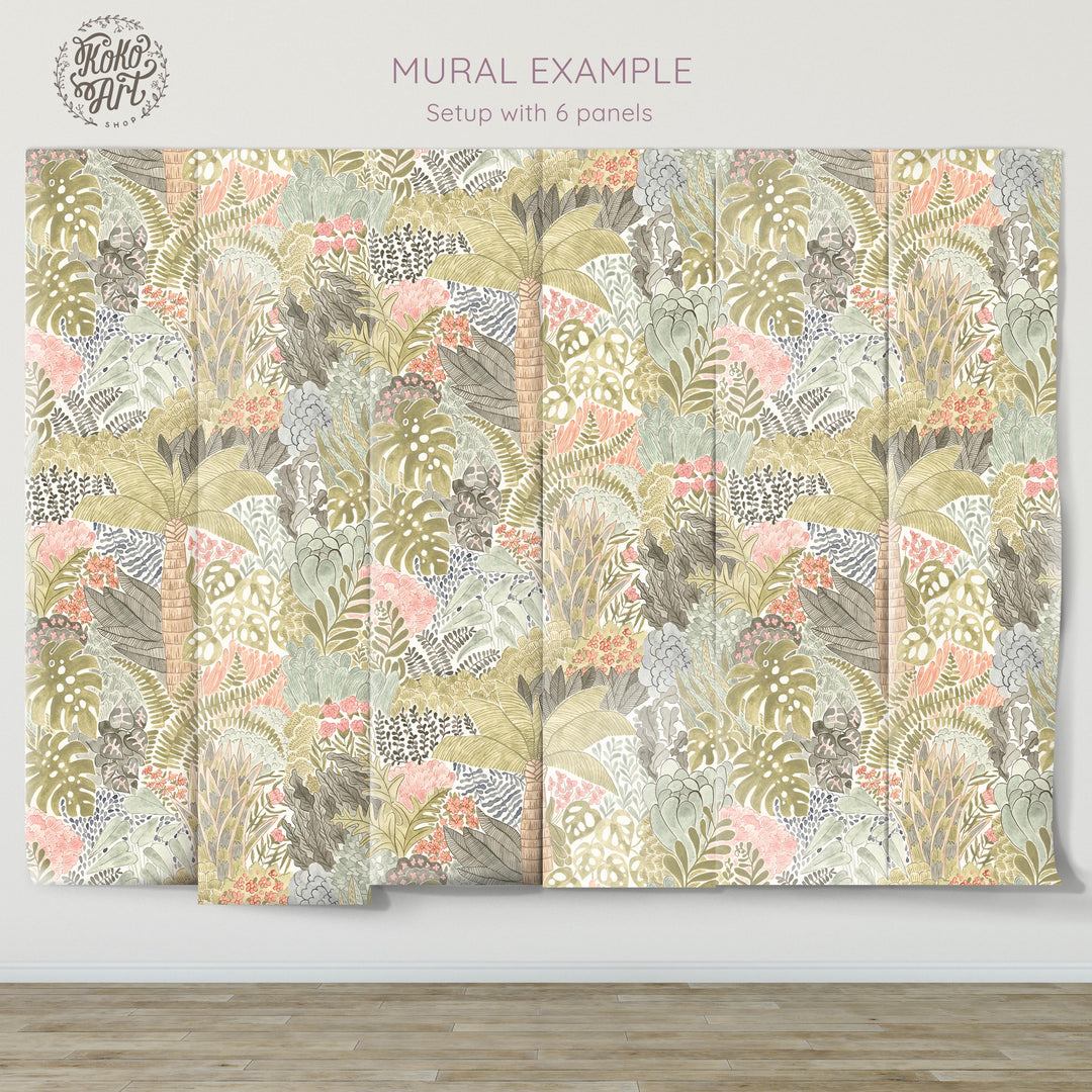 Magic Tropical Jungle Wallpaper Mural