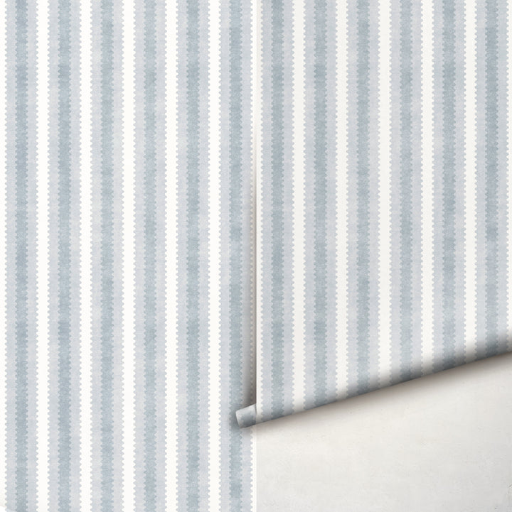 Zig Zag Column Vintage 6  Stripe Wallpaper