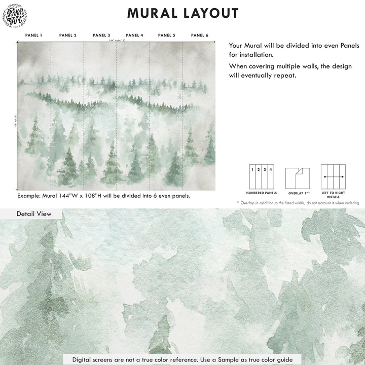 Green Landscape Mural