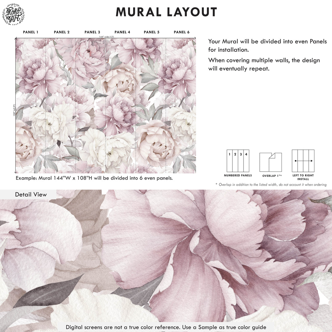 Muted Watercolor Peony Bouquet