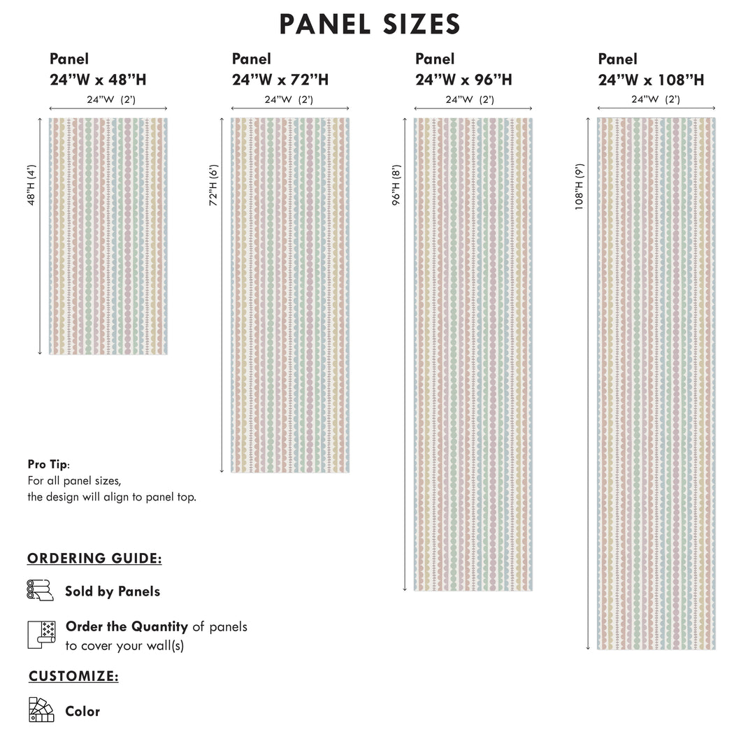 Pebble Ribbon Stripe Wallpaper