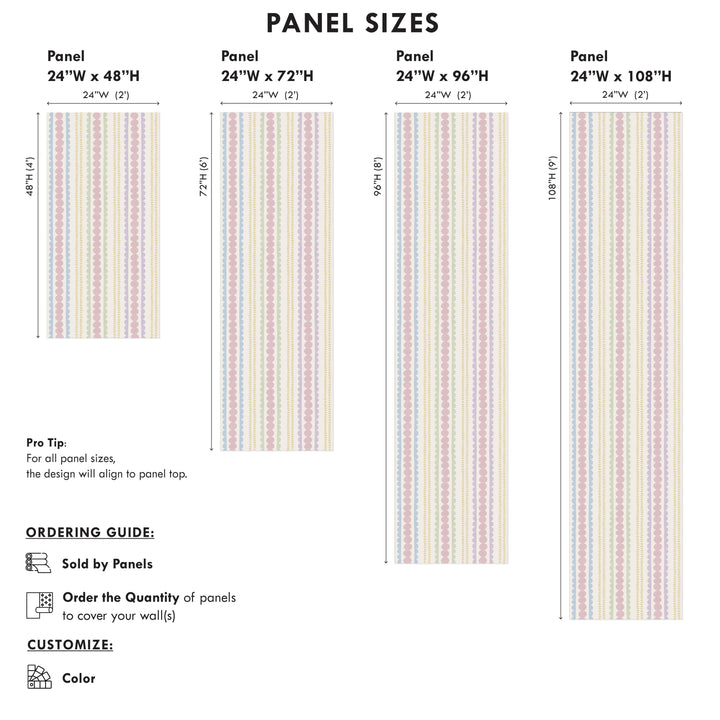 Halston Pebble Column Wallpaper in Sweet Baby Colors