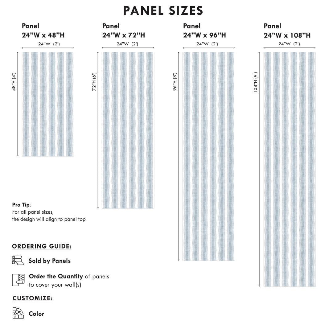 Zig Zag Column Vintage 6  Stripe Wallpaper