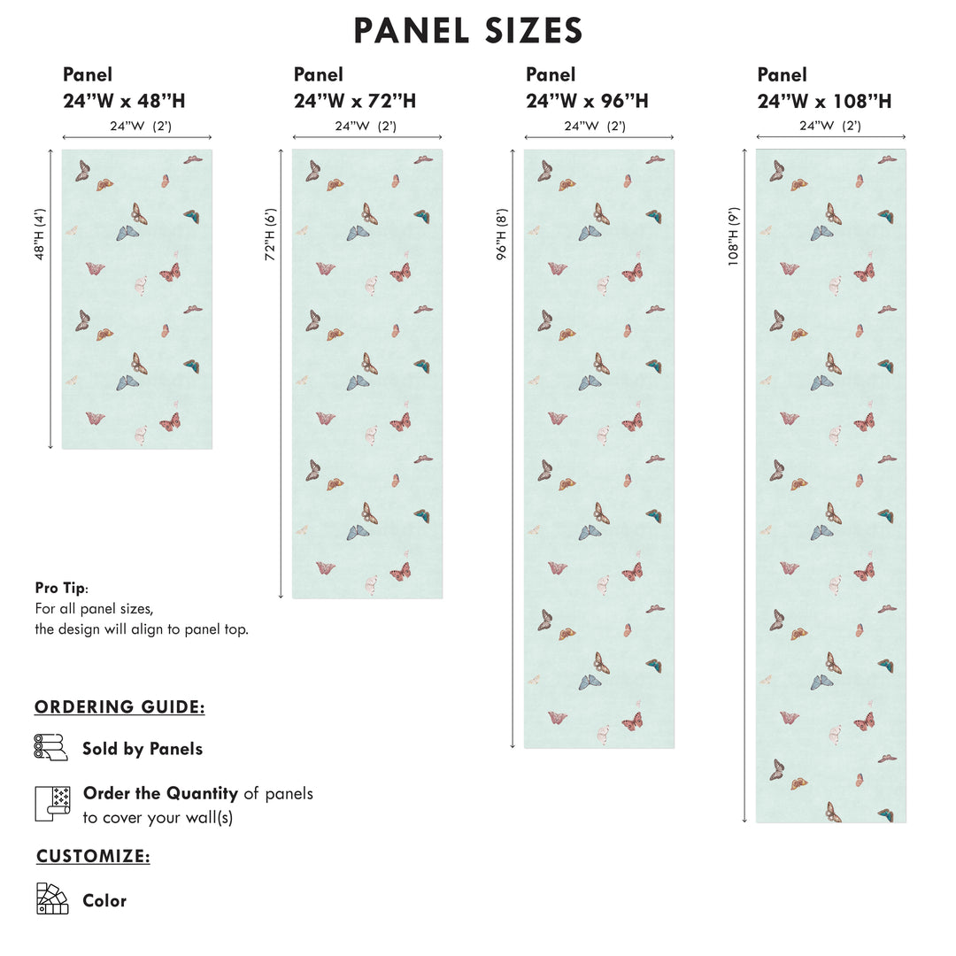 Vintage Butterfly Wallpaper - Mint