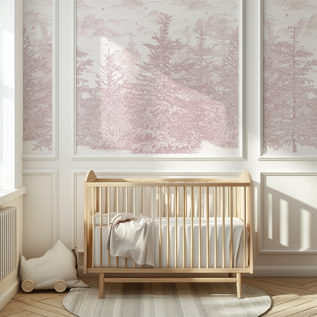 Blush Silent Canopy Mural