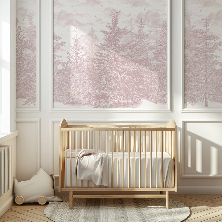Blush Silent Canopy Mural