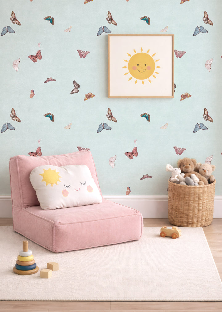 Vintage Butterfly Wallpaper - Mint