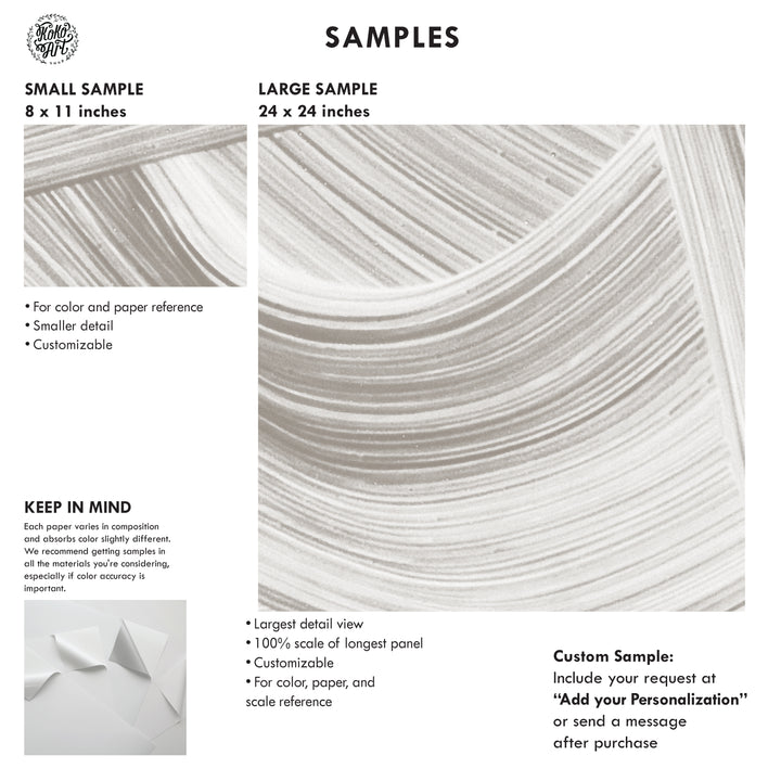 Modern Abstract Minimalist Textured Lines Mural