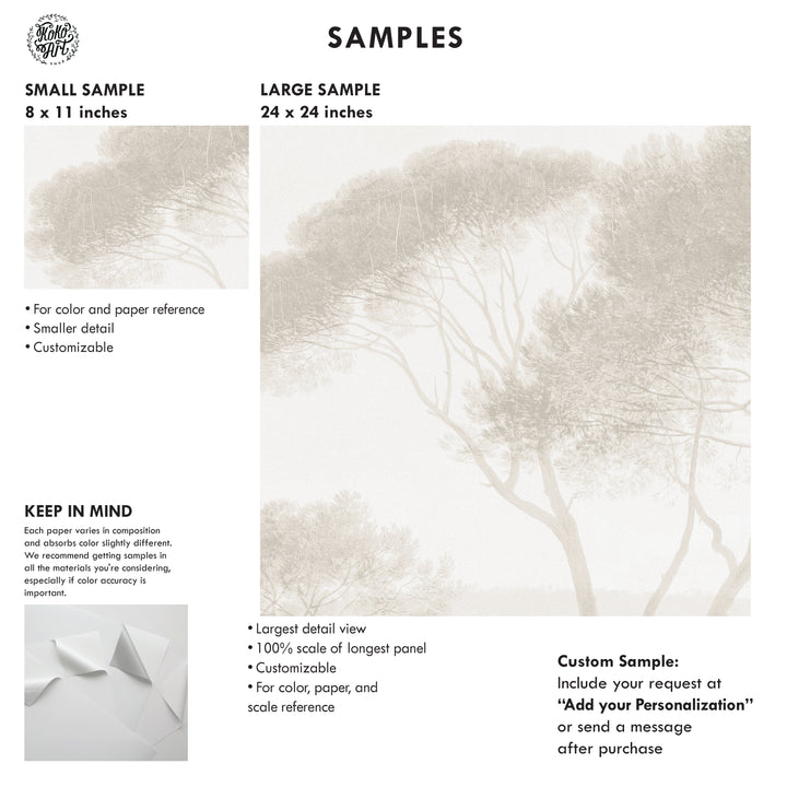 Italian Landscape in Neutral Light Wallpaper Mural
