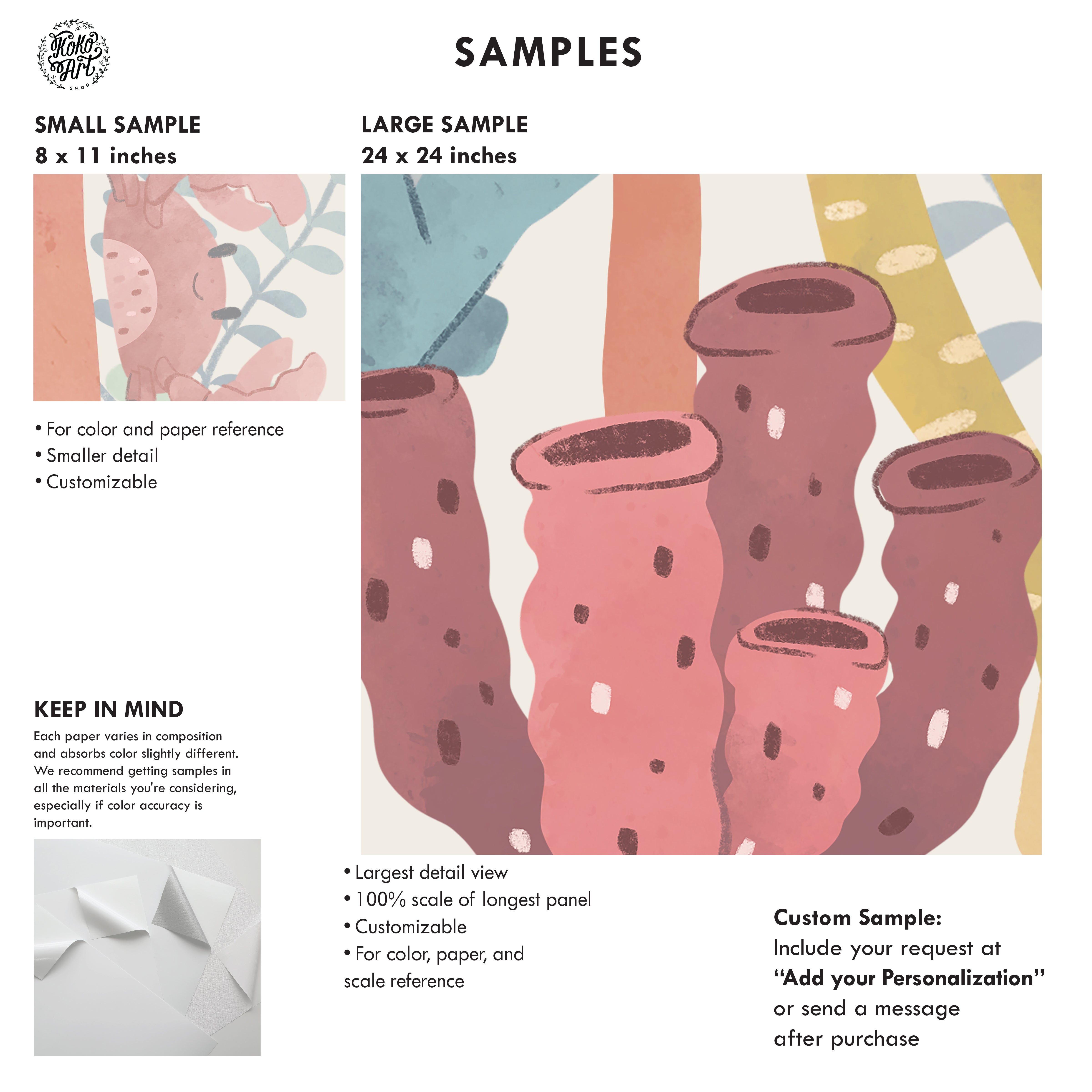 Under The Sea Cute Coral Reef Mural – Koko Art Shop