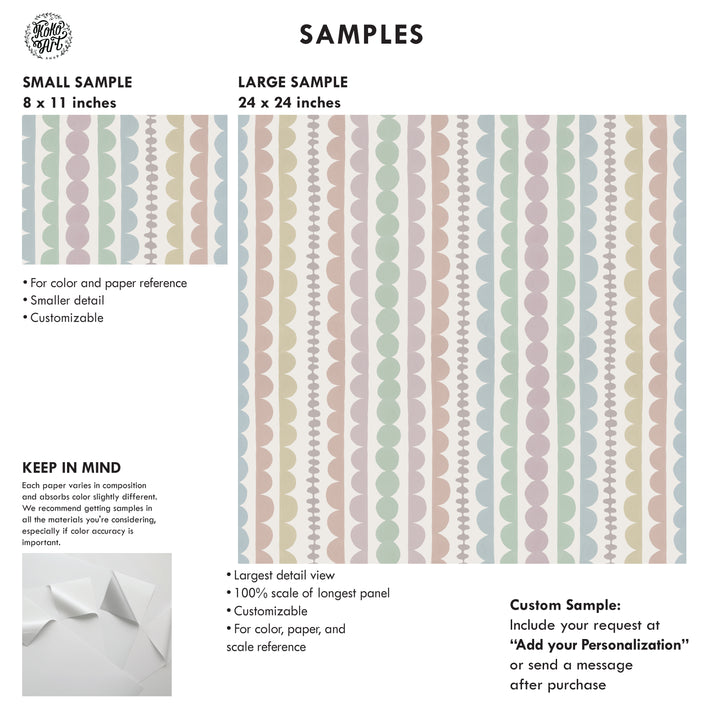 Pebble Ribbon Stripe Wallpaper