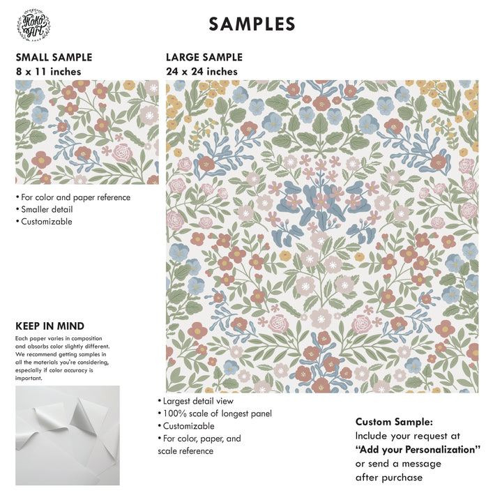 Countryside Dainty Garden Wallpaper