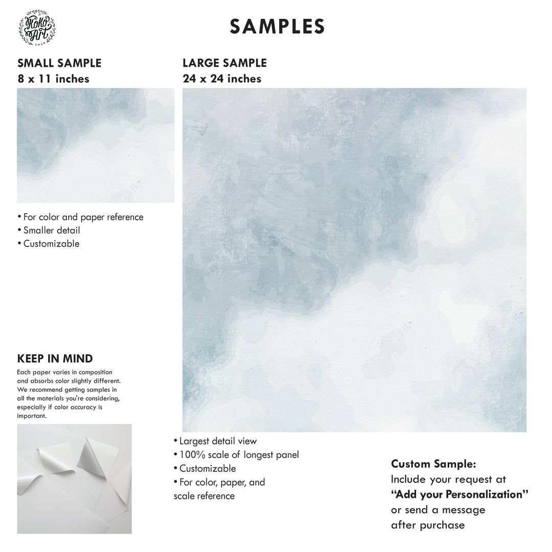 Oil Paint Pastel Sunset Tender Clouds Mural