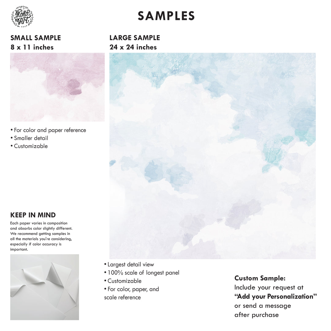 Rainbow Rustic Clouds Mural