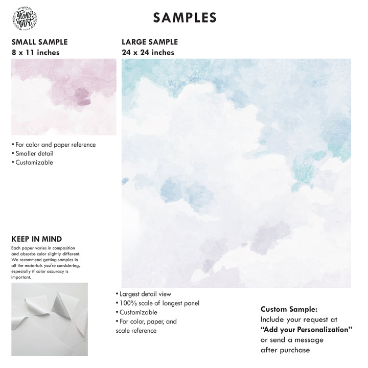 Rainbow Rustic Clouds Mural