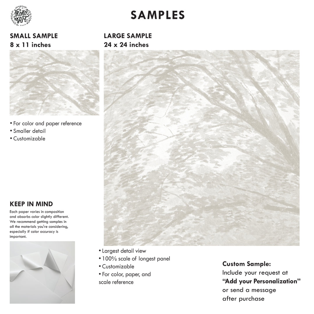 Light Wildwood Reverie Wallpaper Mural