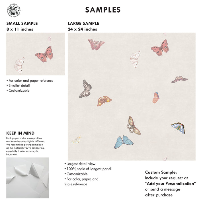 Vintage Butterfly Wallpaper - Neutral