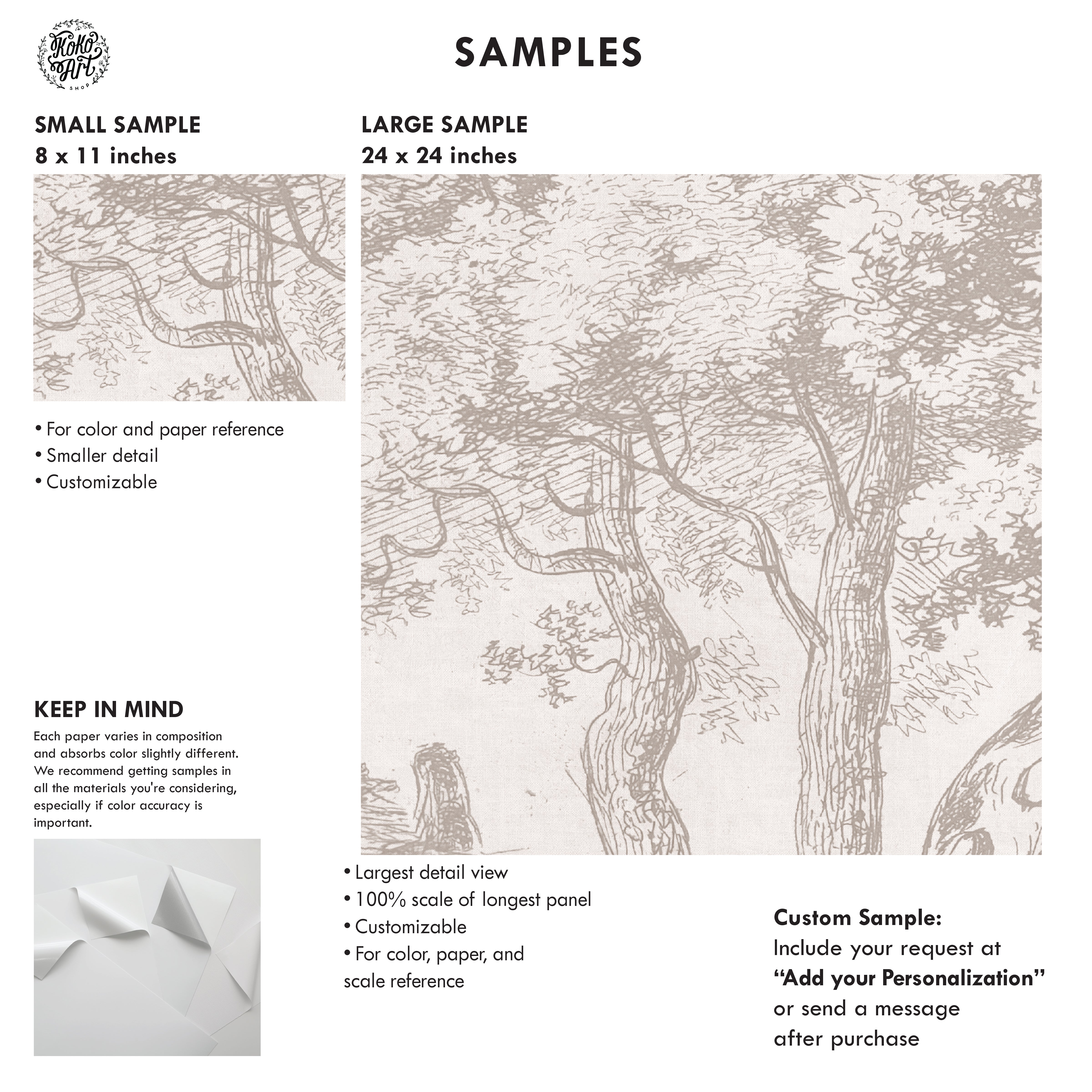 Vintage Forest Tapestry Wall Mural – Koko Art Shop