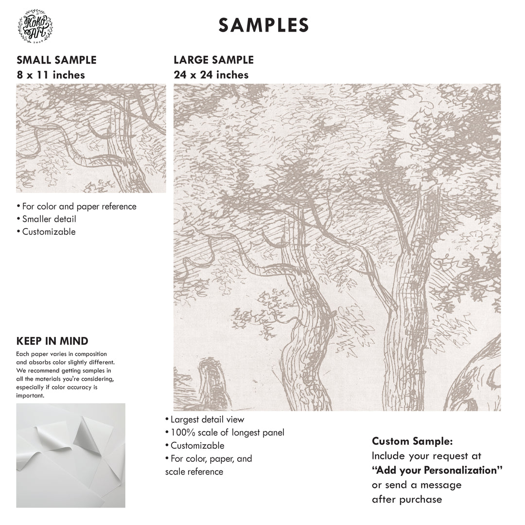 Vintage Forest Tapestry Wall Mural