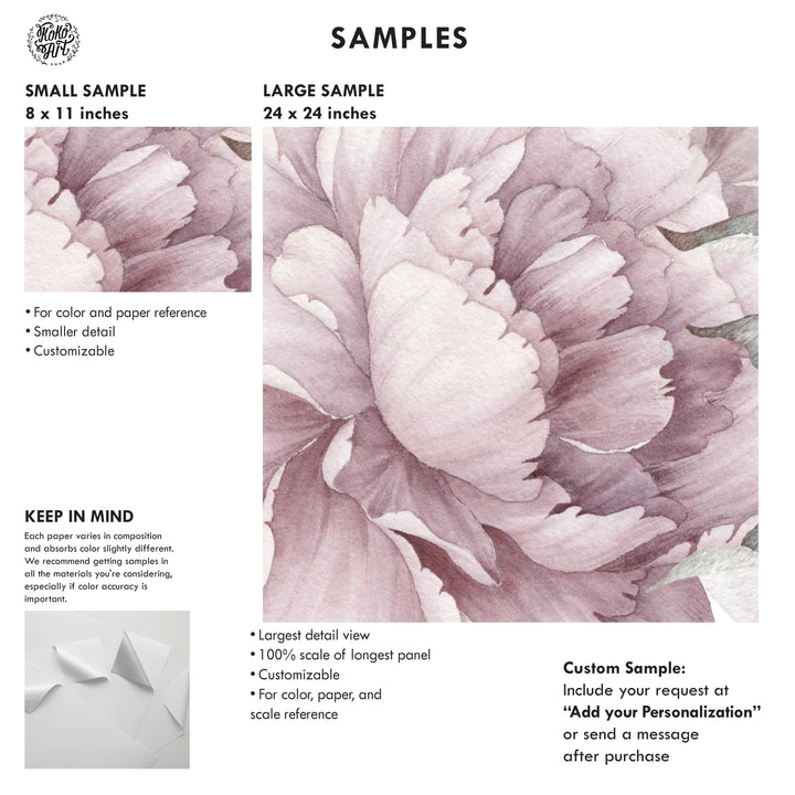 Muted Watercolor Peony Bouquet