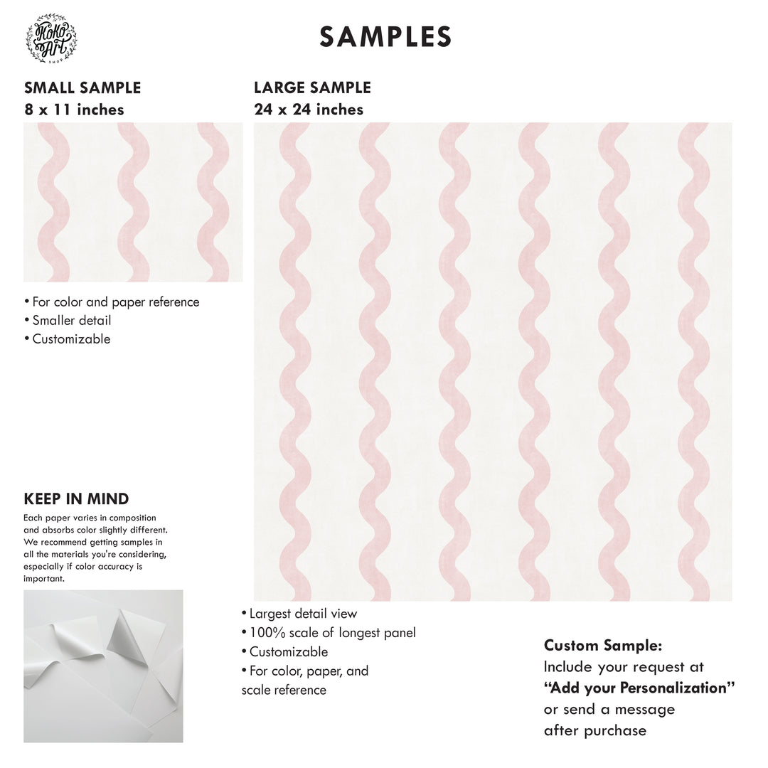 Minimalist Linen Wave Stripe Wallpaper