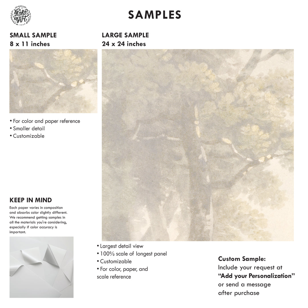 Light Antique Woodland Trail Mural