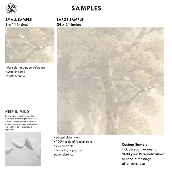 Light Antique Woodland Trail Mural