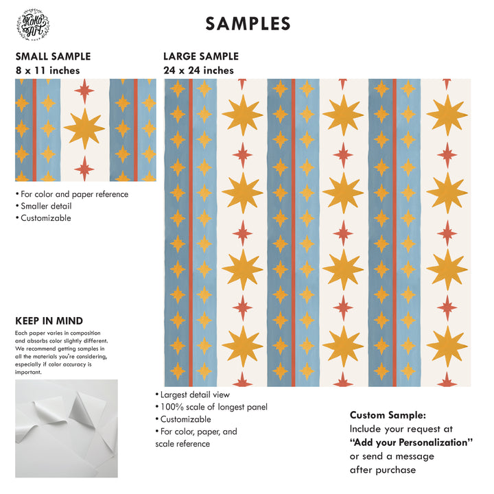 Vintage Starburst Stripe Parade Wallpaper