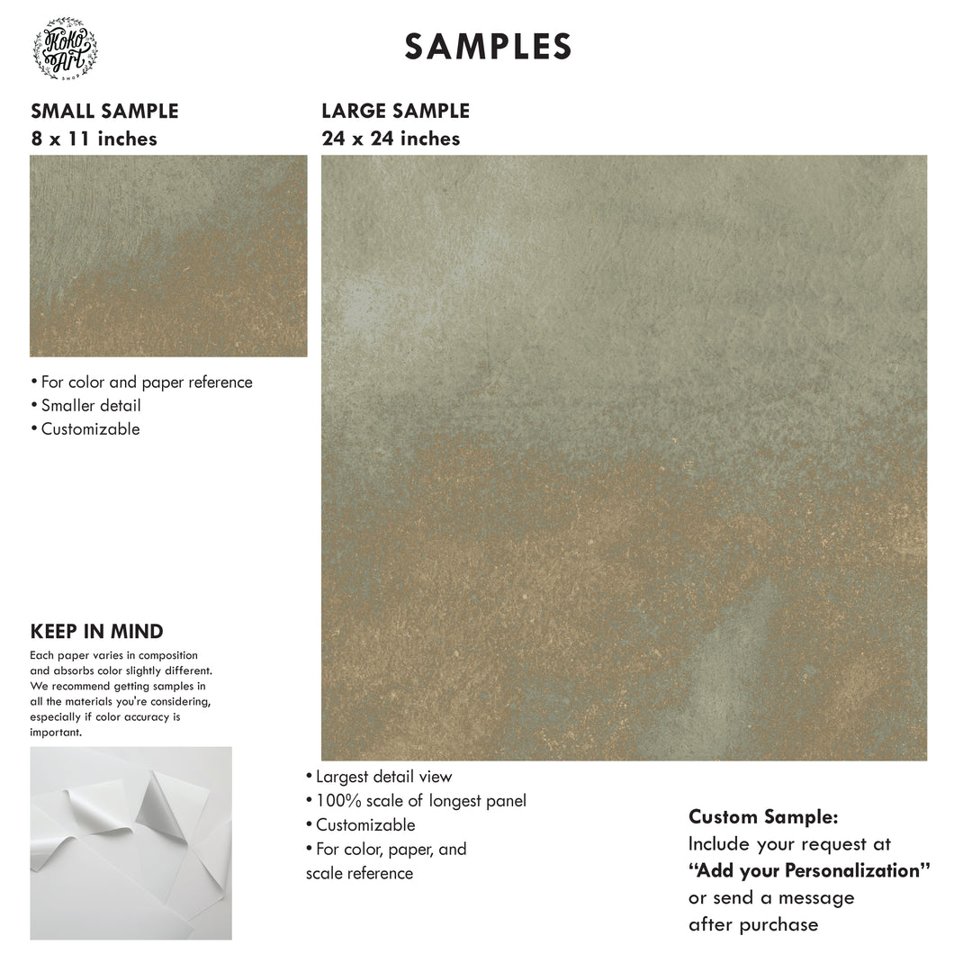 Minimal Ombre Clouds in Worn Gold Wallpaper Mural