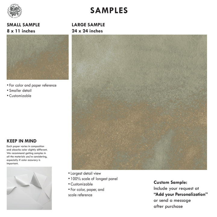 Minimal Ombre Clouds in Worn Gold Wallpaper Mural