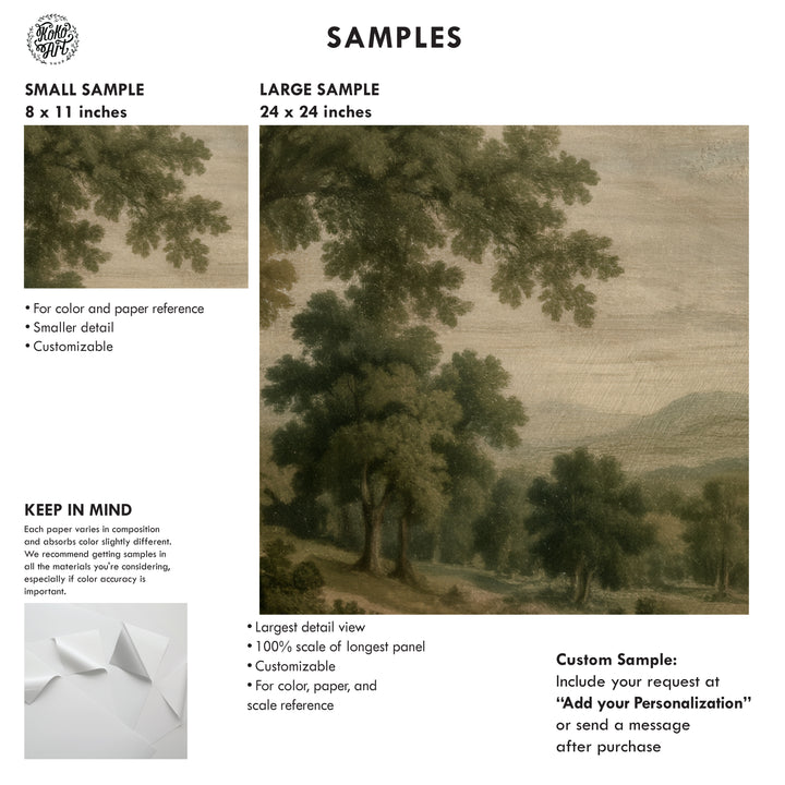 The Enchanted Vale, Vintage European Landscape Wallpaper Mural