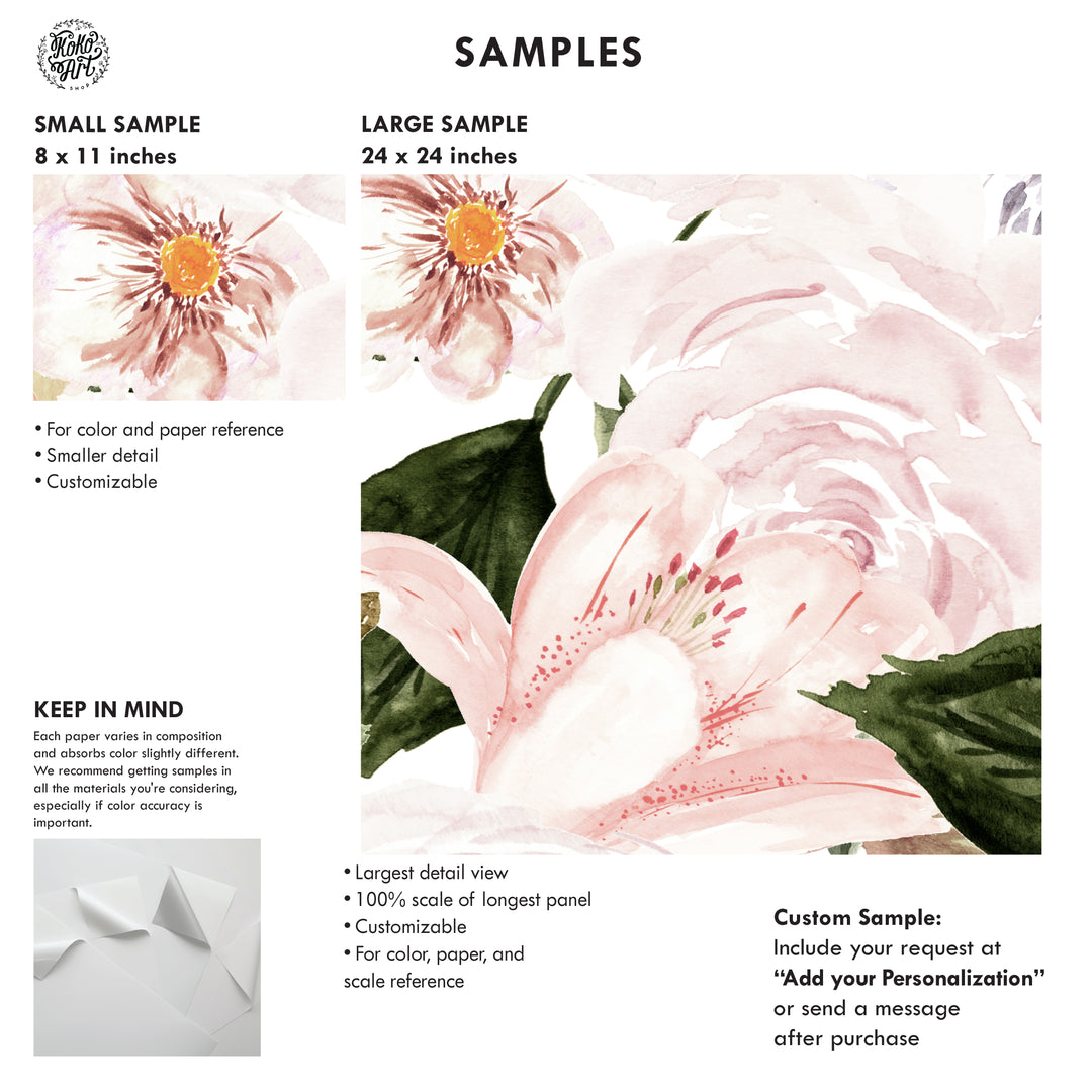 Spring in Blush Wallpaper Mural
