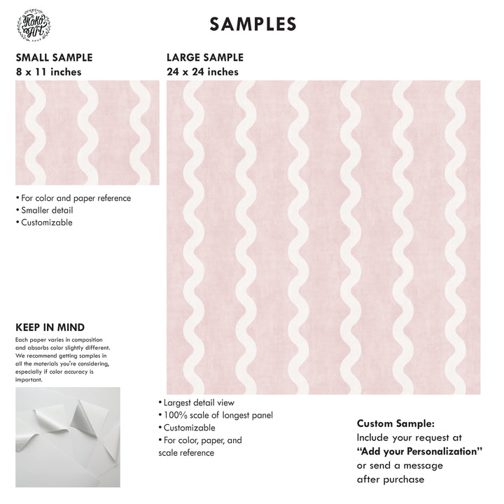 Minimalist Linen Wave Stripe Wallpaper