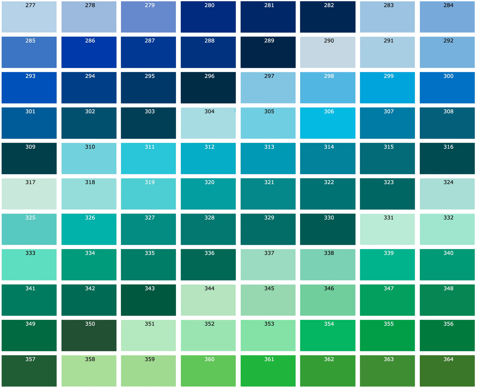Color Chart – Koko Art Shop