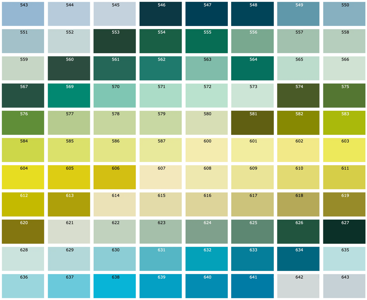 Key Color Chart Color Chart – Koko Art Shop
