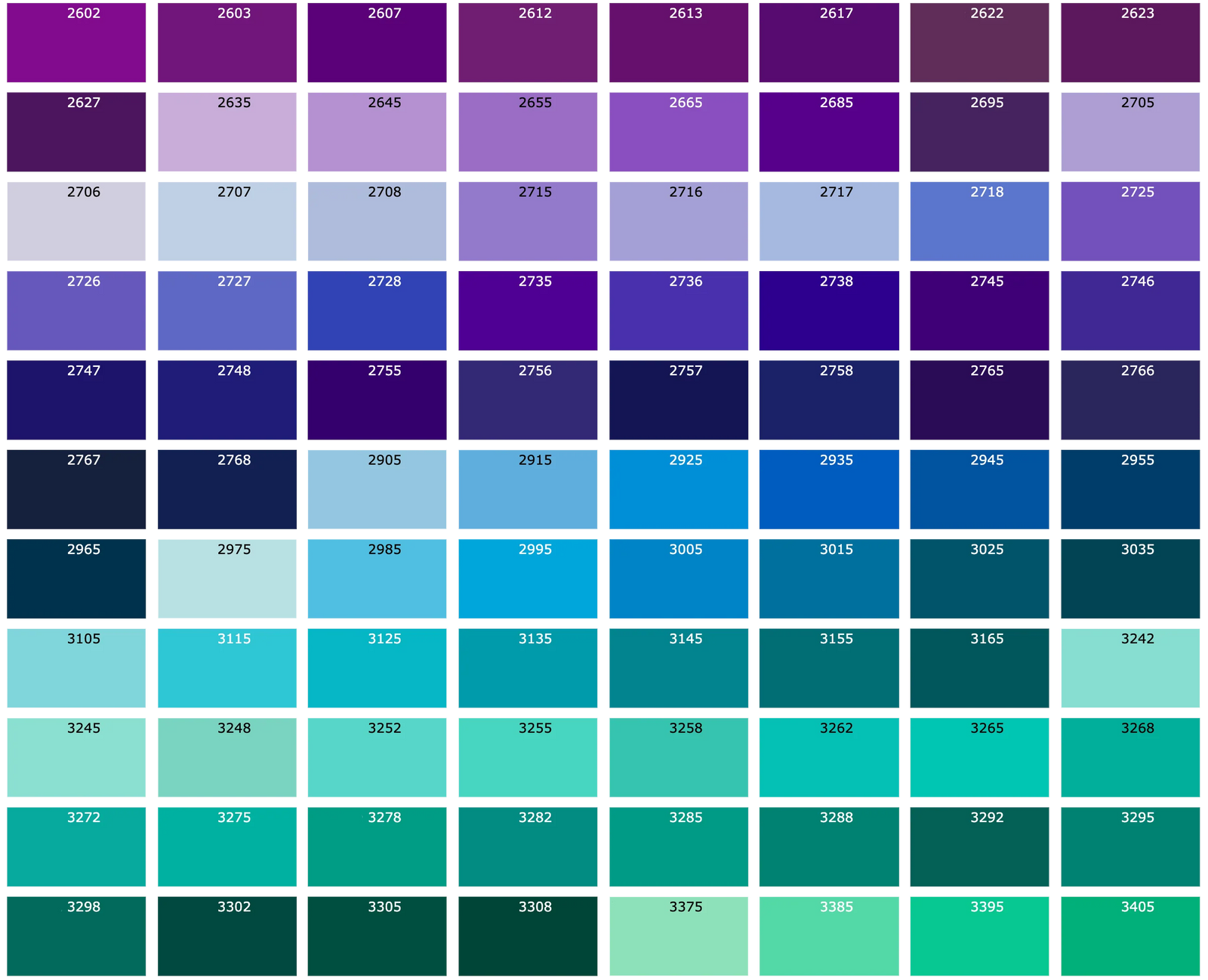 Color Chart – Koko Art Shop