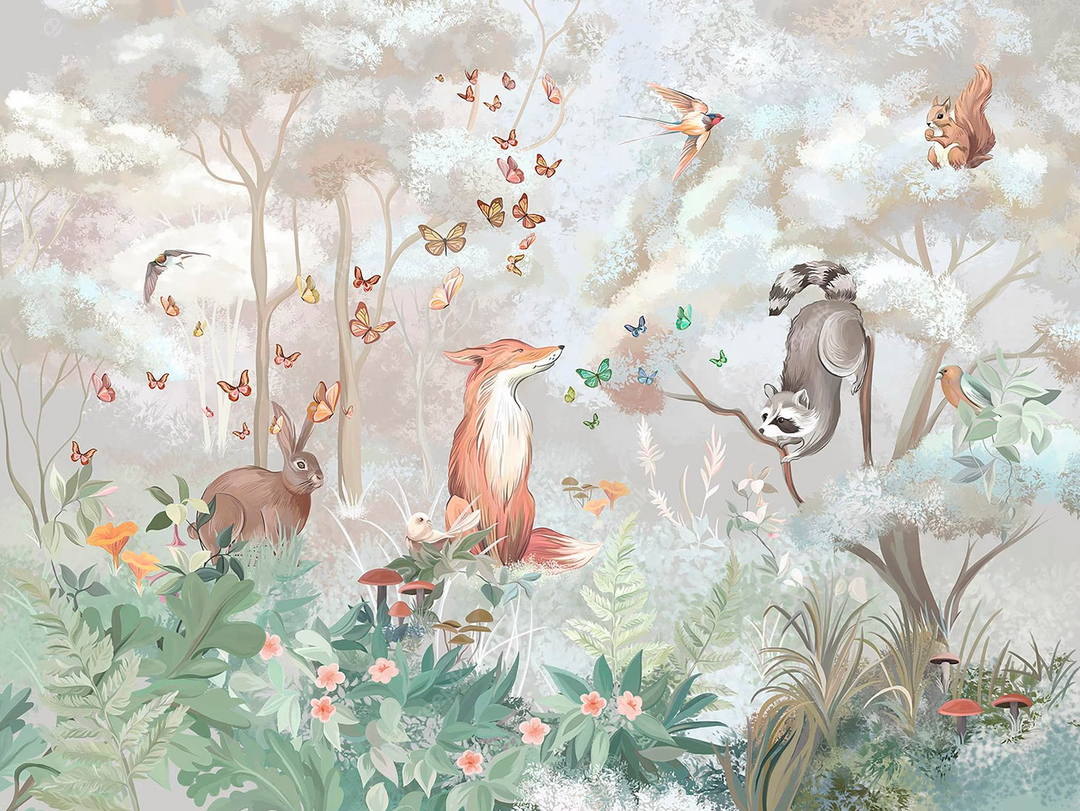 Enchanting Forest Scene Mural