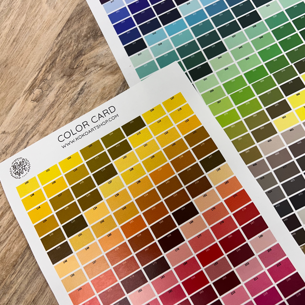 COLOR CHART – Koko Art Shop, image size:1024x1024