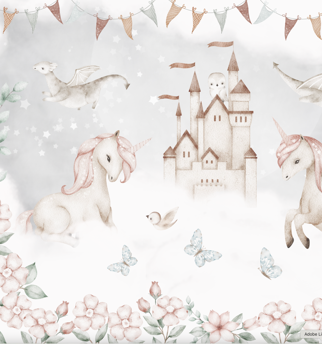 Unicorns and Dragons Mural