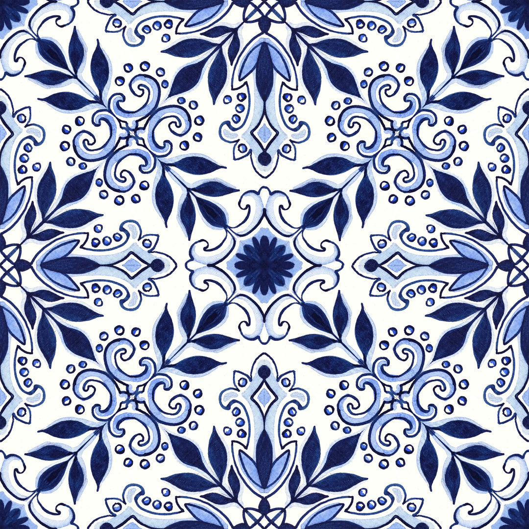 Blue Spanish Tile Decal Vinyl Stickers Pack