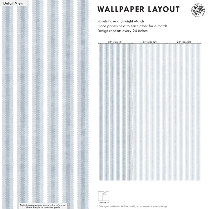 Zig Zag Column Vintage 6  Stripe Wallpaper