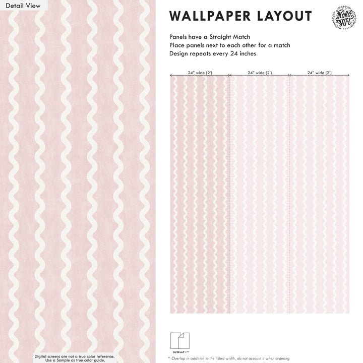 Minimalist Linen Wave Stripe Wallpaper