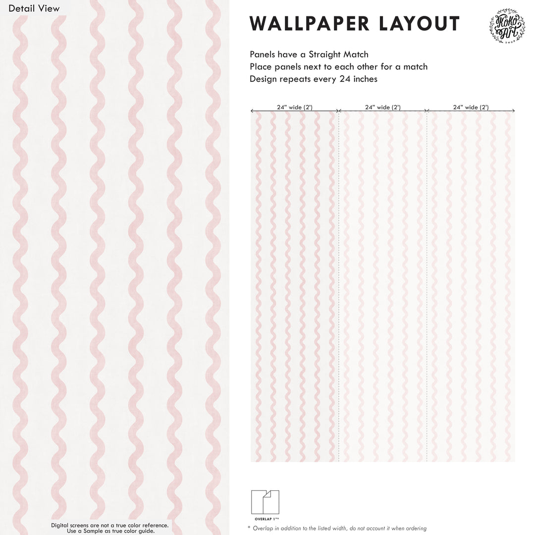 Minimalist Linen Wave Stripe Wallpaper