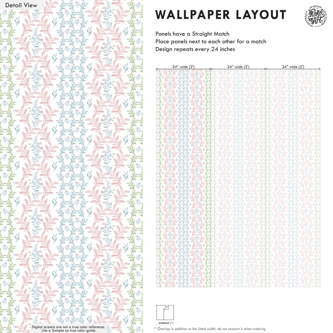 Floral Trellis Wallpaper