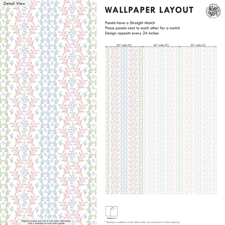 Floral Trellis Wallpaper