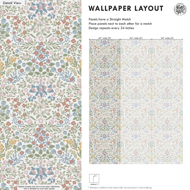 Countryside Dainty Garden Wallpaper